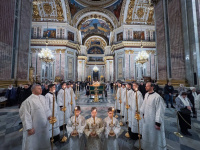 11 января 2026 года, в 31-ю неделю по Пятидесятнице, по Рождестве Христовом, праведных Иосифа Обручника, Давида царя и Иакова, брата Господня в Исаакиевском соборе совершена Божественная Литургия.