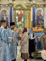 3 декабря 2025 года, в канун праздника Введения (Входа) во храм Пресвятой Богородицы в Исаакиевском соборе было совершено Всенощное бдение.