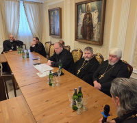 Собрание настоятелей и духовенства Выборгского благочиннического округа под председательством благочинного протоиерея Романа Ковальского прошло в Спасо-Парголовском храме 20 февраля.